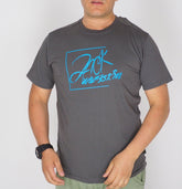 Mens Jack Wolfskin GRA 5006601 Dark Steel Casual Light Short Sleeve T Shirt